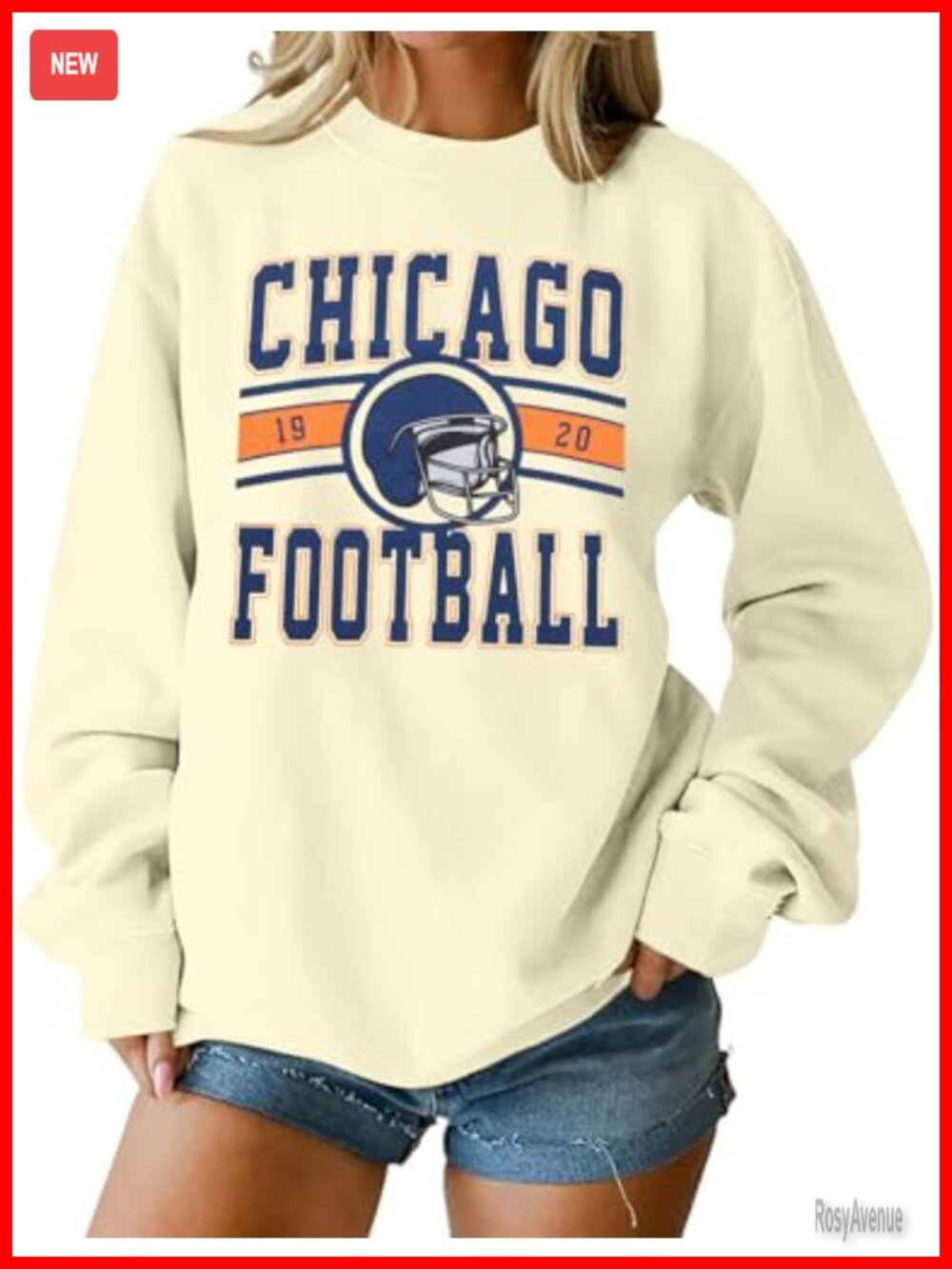 Football Sweatshirt Women Game Day Heart Pullover Crew Neck Long Sleeve